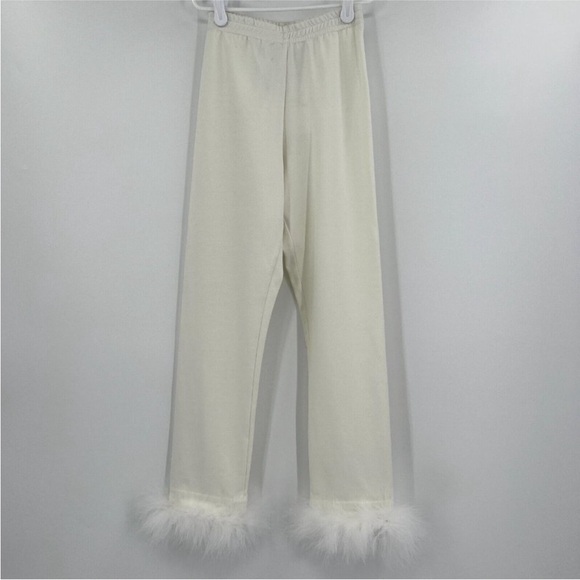 Sleeper Women’s Weekend Chic 2-piece Lounge Set Pajamas Feather White sz M NWT - Picture 7 of 9